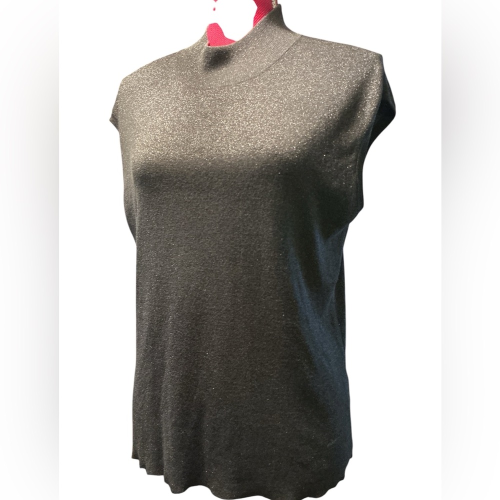 Coldwater Creek silk and metallic mock turtleneck size XL